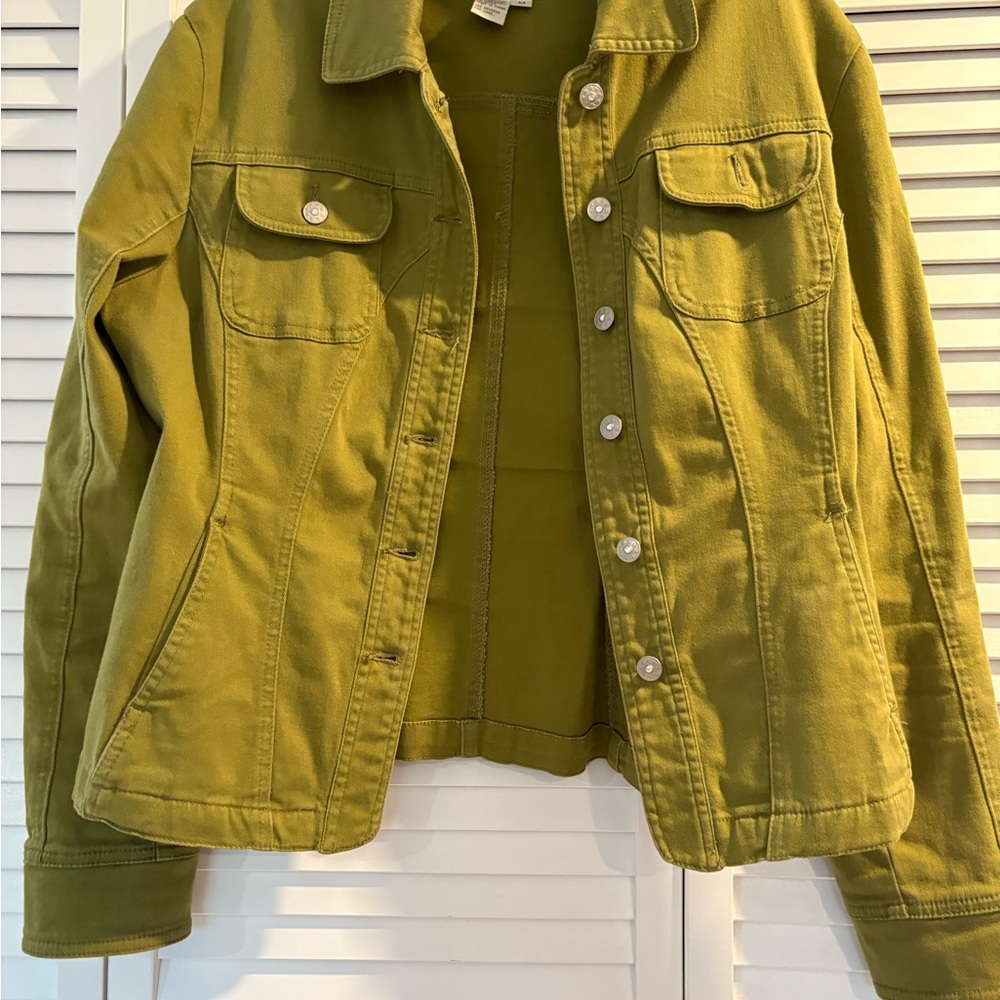Olive Green Button-Up Jacket - image 5